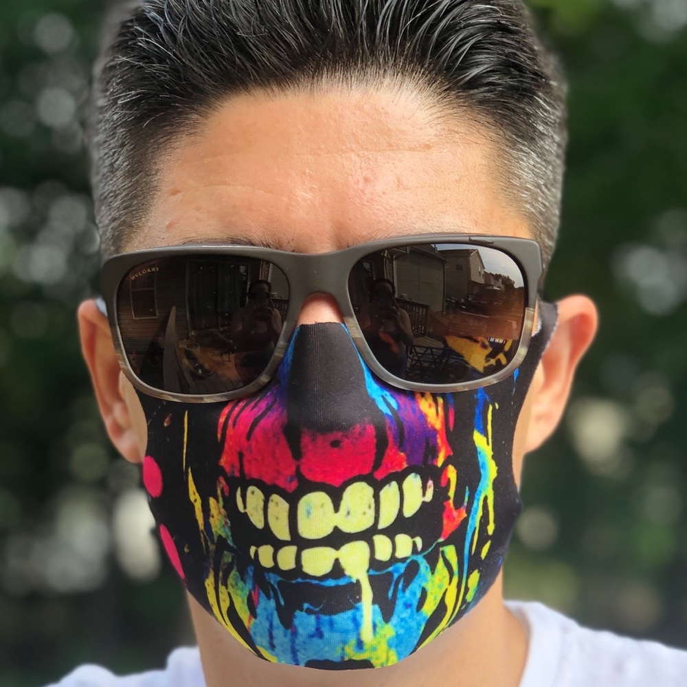 Rainbow skull face covering mask. SUPER SOFT!!!